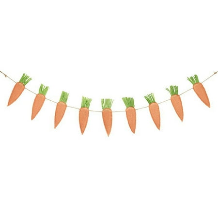 Easter Carrot Banner Jute Wall Hanging
