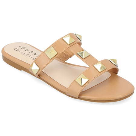 

Journee Collection Womens Kendall Tru Comfort Foam Studded Slide Sandal