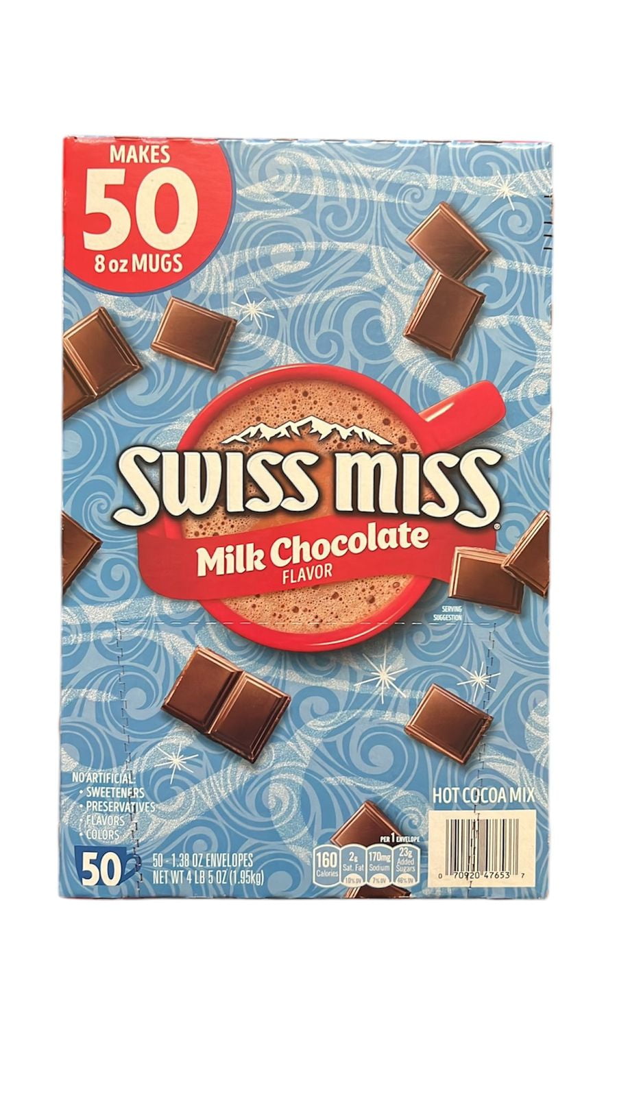 Swiss Miss, No Sugar Added, Large 8Oz Mug Hot Cocoa Mix, Milk