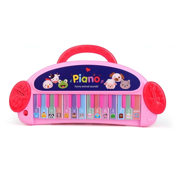 Gallickan Piano Keyboard for Kids 3-6, 24 Key Piano Musical Toys Animal Shape Electronic Piano for Kids Early Music Education Christmas Birthday Gift, Pink