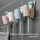thumbnail image 4 of Kearding Soporte de pared para cepillos de dientes, soporte para vasos a prueba de polvo, organizador adhesivo, accesorios de baño para el hogar, Juegos de accesorios de baño Blanco Kearding HA078324-01, 4 of 6