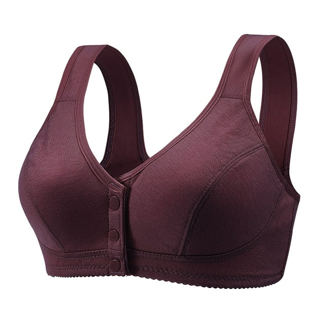 Clearance Sale 2025 Bra Womens No Steel Ring Front Close Bra T Back Plus Size Seamless Unlined Bra For Large Bust
