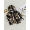thumbnail image 3 of Bagilaanoe Little Boy Hooded Jacket Plaid Long Sleeve Shirts Shacket with Pockets 3T 4T 5T 6T 7T Kids Fall Casual Outwear, 3 of 9