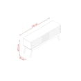 thumbnail image 5 of Mueble Rack 1.5 Elegante para TV hasta 65” Mármol/Blanco, 5 of 5