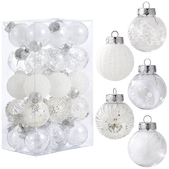 Garvee 30pcs Christmas Ball Ornaments, Shatterproof Christmas Tree Decorations, Xmas Tree Hanging Ball Set for Party Holiday