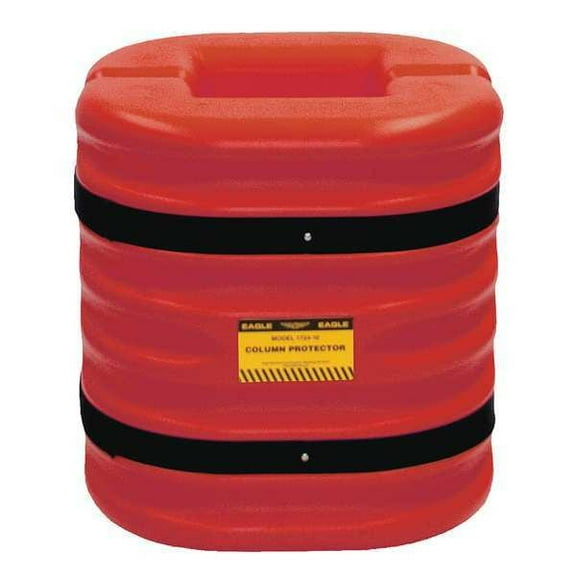 Manufacturer Varies Column Protectr,Fits 12 in.,HDPE,Rd 172412RED