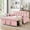 Pink, variant on 3 in 1 Sleeper ,55" Modern Velvet Convertible Pull Out Bed, Loveseat with 2 Toss Pillows and Adjustable Backrest for ,Black