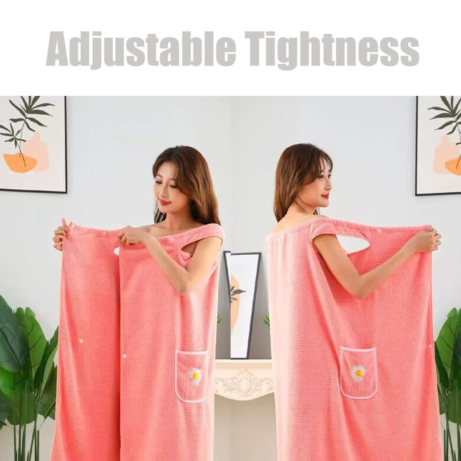 Wearable Bath Towel for Women, Quick Dry Absorb Water Bath Towel, Towel Wrap Plus Size
