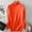 Orange, variant on Women's Classic Fit Lightweight Long Sleeve Turtleneck Sweater Blue L