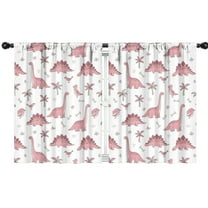 Blackout Kids Curtains,Pink Dinosaur and Bird Pattern Childrens Insulated Curtains Set Of 2,Bedroom Essentials,Toddler Room Decor 42"x54"