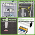 thumbnail image 4 of HioHa Over the Toilet Storage, 3-Tier Bathroom Organizer with Paper Holder & 3 Hooks, Sturdy & Stable Freestanding Space Saver Toilet Rack, White, 4 of 7