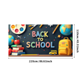 thumbnail image 3 of Back to School Books Clock Kids Poster Backdrop Banner Classroom Supplies Educational Decorations School Event Party Photography Props, 3 of 4