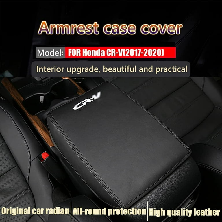 Xinrsheag Leather Center Console Cover Armrest Pad Protector