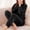 Black#flannel pajamas set women, variant on Soft Warm Pajamas Women Set Flannel Pajamas Set 2026 Winter Cozy Fleece Fuzzy Thermal Pajamas Pjs Loungewear Sets Blue,S