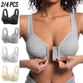 thumbnail image 2 of FW 4/2PCS OWLCE Adjustable Front Closure Push-Up Bra Wire-Free, Seamless & Side Support for Daily Wear, Spring-Summer Comfort, 2 of 10