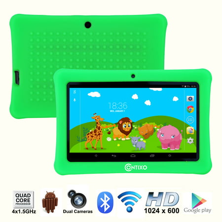 Contixo 7” Kids Tablet K1 | Android 6.0 Bluetooth WiFi Camera for Children Infant Toddlers Kids Parental Control w/Kid-Proof Protective Case (Best Kids Tablet For 6 Year Old)