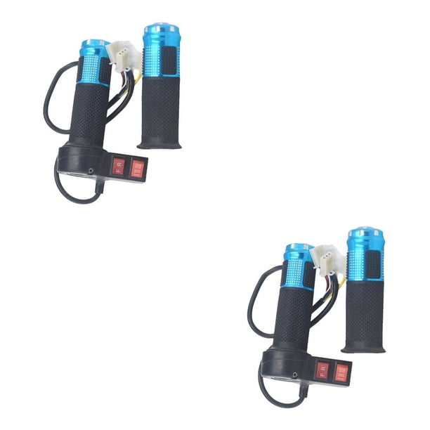 Eigraketly Paquete de 2 aceleradores de bicicleta eléctrica de 22mm, pieza de repuesto antideslizante, reparación de manillar de bicicleta eléctrica con Azul 2piezas Eigraketly CBP372067