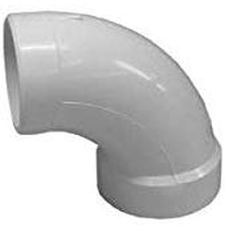 Genova Products 72926 2 Sch. 40 PVC-DWV 90 Sanitary Elbows - Residential Use Standard Application