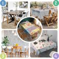 thumbnail image 6 of Pioneer Flower Floral Print Pattern Rectangle Tablecloth 60"x102",Waterproof Polyester Rectangle Table Cloth, Wipeable Spillproof Polyester Tablecloth for Dining, Camping, Indoor and Outdoor, 6 of 6