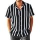 thumbnail image 1 of Men's Summer New Loose Print Short Sleeve Shirt Cardigan Beach ShirtM, 1 of 4