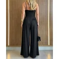 thumbnail image 6 of ChicMe Jumpsuits For Women Gold Ring Spaghetti Strap Cut-Out Waist Backless Wide Leg Jumpsuit Elegant Party Womens Rompers Black-L, 6 of 7