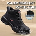 thumbnail image 5 of LAoutun Work Boots for Men Lightweight Steel Toe Shoes Comfortable Construction Work Shoes Black, 5 of 6
