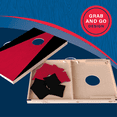 thumbnail image 3 of Wooden Cornhole Set, Red & Black Colors, Stick & Slide Bags, 10 Pieces, 2 Boards, 8 Bean Bags, Family Games, College Games, Ages 3+ by MinnARK, 3 of 5