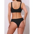 thumbnail image 3 of DARING DIVA Women's Lace Up Decoration Push Up Bikini Sets Small Black, 3 of 6