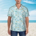 thumbnail image 4 of Haiem Bee Flower Printed Hawaiian Shirt for Men - Men’s Casual Beach Summer Shirts - Stretch Fabric with Modern Fit-Large, 4 of 9