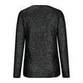 thumbnail image 5 of FAIWAD Women's Sequin Tunic Tops Long Sleeve Trendy Party Tops V Neck Loose Elegant Pullover Tops, 5 of 6