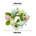 thumbnail image 2 of Easter Egg Candle Rings Wreaths, 7.5"Wide-3.7"Diameter Spring Egg and Flower Candle Rings Artificial Easter Egg Candle Holder Mini Wreaths for Easter Spring Holiday Home Kitchen Table Centerpiece, 2 of 7