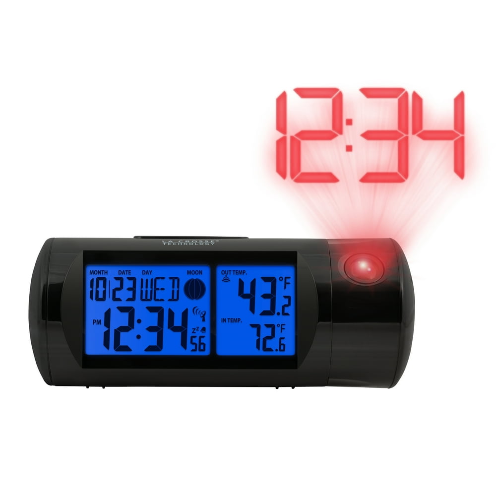 La Crosse Technology 616143 Atomic Projection Alarm clock with Indoor