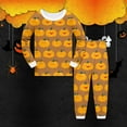 thumbnail image 2 of GPOECD Ensemble de Pyjama d'Halloween pour Garçons Manches Longues Imprimé Tenue de Nuit pour Enfants Confortable Deux Pièces Tenue de Fête 2-Jaune, 8-9 Ans, 2 of 3