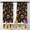 thumbnail image 5 of Small Window Curtains with Spooky Cute Halloween Candy and Pumpkin Design,42x54in long Curtains Set, 5 of 5