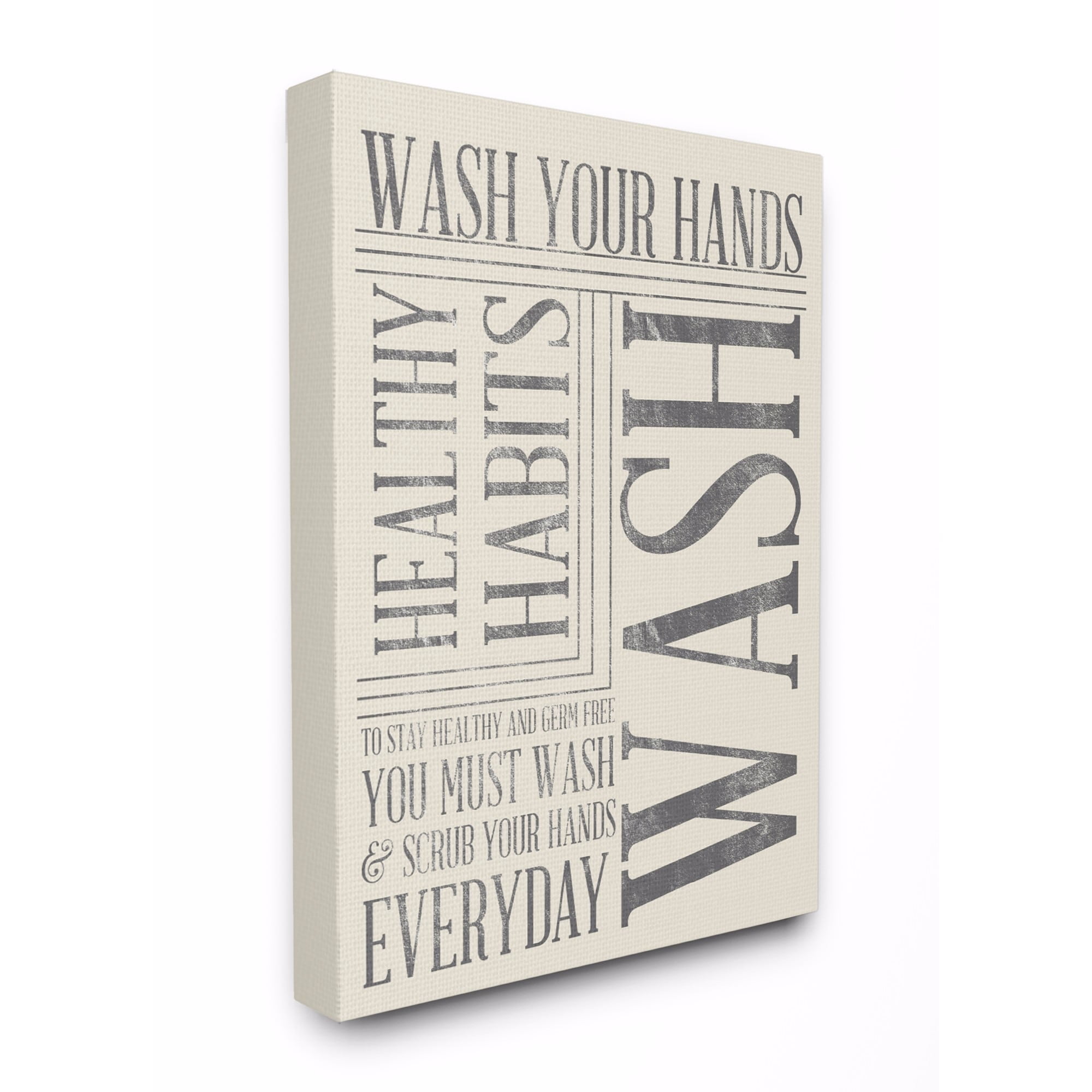Stupell Wash Your Hands Bathroom Wall Art 16x20