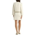 thumbnail image 3 of INSPIRE CHIC Plaid Tweed Outfits for Women's Open Front Short Blazer Jacket and Skirt Sets XS White, 3 of 5