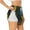 White, variant on Cute Blue Frog Printed 2 in 1 Women's Workout Shorts for Athletic Gym Running Shorts with Phone Pockets-X-Large
