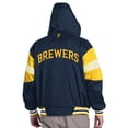 thumbnail image 2 of Men's Pro Player Navy/Gold Milwaukee Brewers Legacy Lightweight Full-Zip Hooded Jacket, 2 of 4