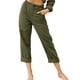 thumbnail image 1 of SAYOO Pantalones rectos de color sólido para mujeres, pantalones de cintura alta con bolsillos SAYOO moda, 1 of 5