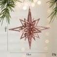 thumbnail image 3 of Adornos para árboles de Navidad, adornos de estrellas octogonales en 3D, colgantes dorados para árbol de Navidad, adornos para el hogar, suministros para fiestas de Año Nuevo, 3 of 5