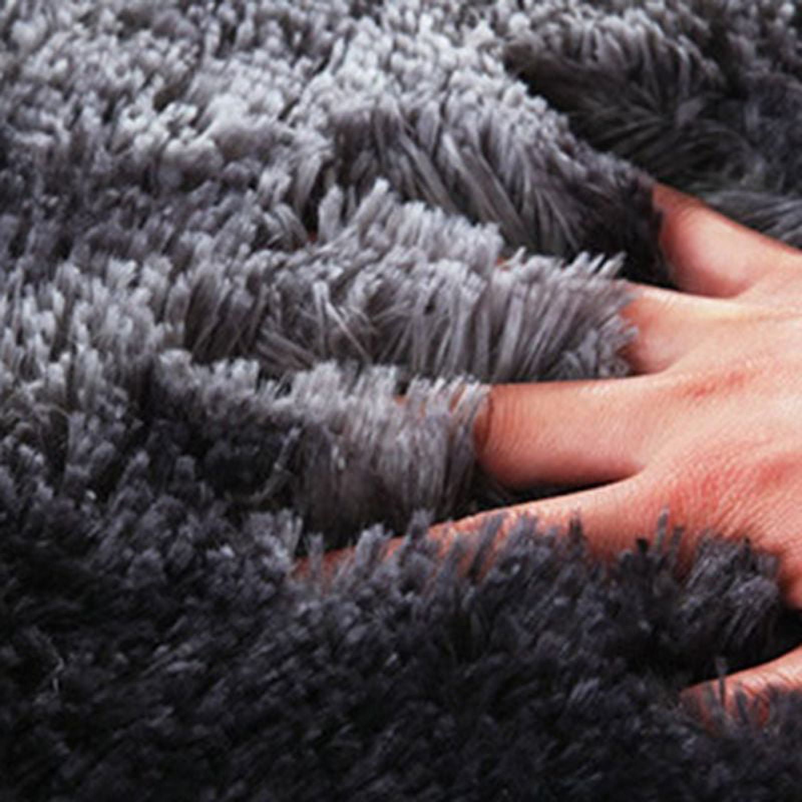 Round Rug Fluffy Circle Rug for Kids Bedroom Living Room Shaggy Circular Rug for Nursery Room, Fuzzy Plush Rug for Dorm Furry Carpet for Teen's Room Multicolor Area Rug Carpet Cute Room Decor