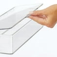 thumbnail image 6 of mDesign Long Kitchen Pantry/Fridge Storage Box with Hinged Lid, 2 Pack, Clear, 6 of 9