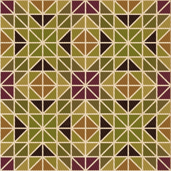 Ahgly Company Machine Washable Indoor Square Transitional Saddle Brown Area Rugs, 7' Square