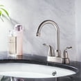 thumbnail image 1 of Bathroom Sink Faucet - Brushed Nickel Two Handle Centerset Bathroom Faucet with Pop-up Drain and Faucet Supply Lines, 1 of 4