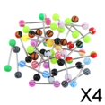 thumbnail image 1 of Runquan 4X 30 Pièces en Acier Inoxydable Langue Barre Mamelon Barbell Piercing, 1 of 8