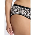 thumbnail image 4 of Joyspun Women's Plus Cotton-Blend Hipster Panties, 3-Pack, Sizes 1X-5X, 4 of 7