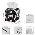 thumbnail image 3 of FUIALDOLG Cute Tissue Box Cover Square, Black White Kitty PU Leather Tissue Box Holder Waterproof, Decorative Facial Organizer for Bathroom, Vanity Countertop, Car, 3 of 7