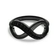 thumbnail image 3 of Infinity Black Diamonds Ring 14K Black Gold Finish, 3 of 3