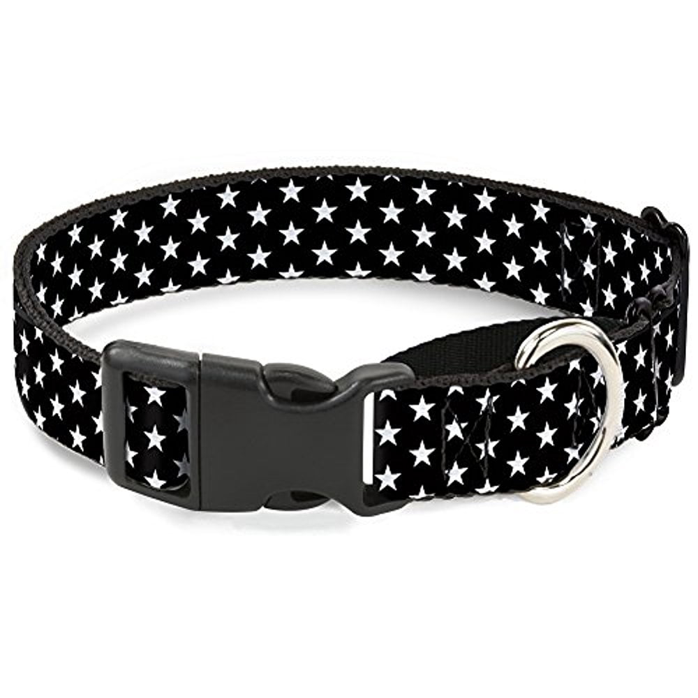 Buckle-Down Mini Stars3 Black White Martingale Dog Collar