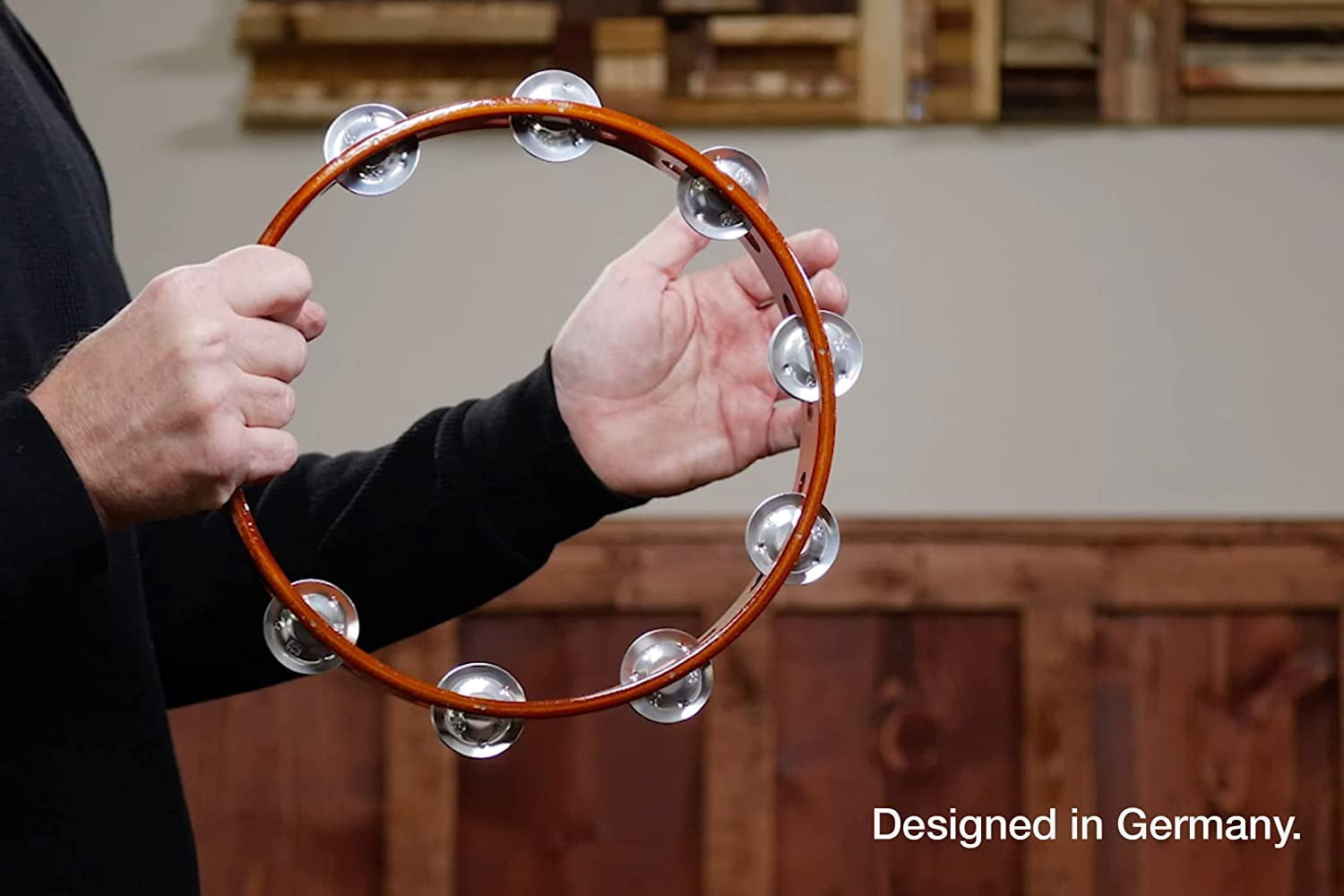 Meinl Percussion Traditional Wood Tambourine, Aluminum Jingles